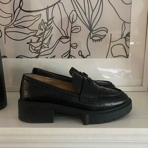 COACH LEAH LOAFER WOMENS SIZE 8.5 BLACK LEATHER
